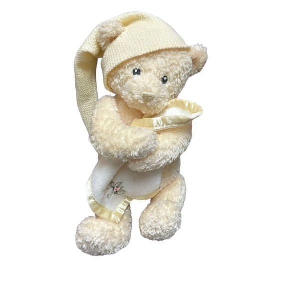 BABY GUND Nighty Night Ivory Teddy Bear Windup Musical Plush Stuffed Toy 58002 - Picture 6 of 6